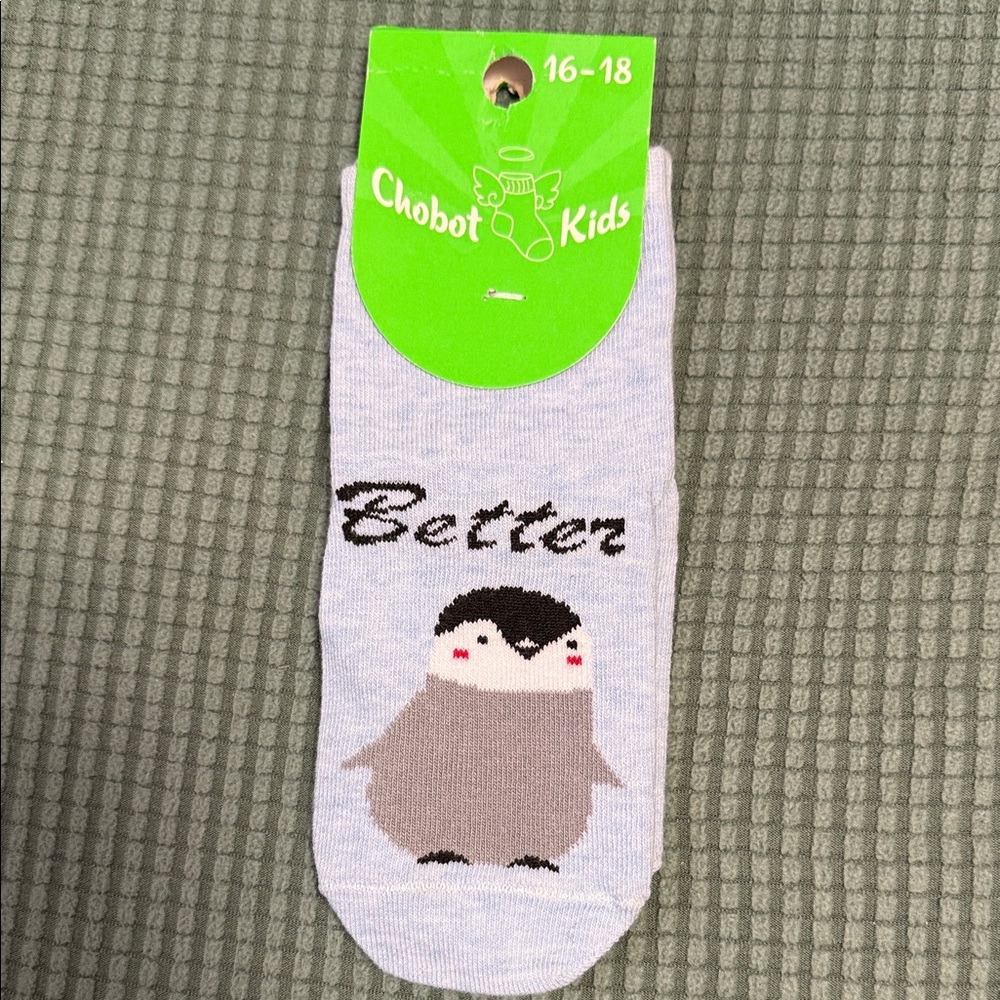Chobot Kids Penguin Socks Size 16-18 Cotton 80%
